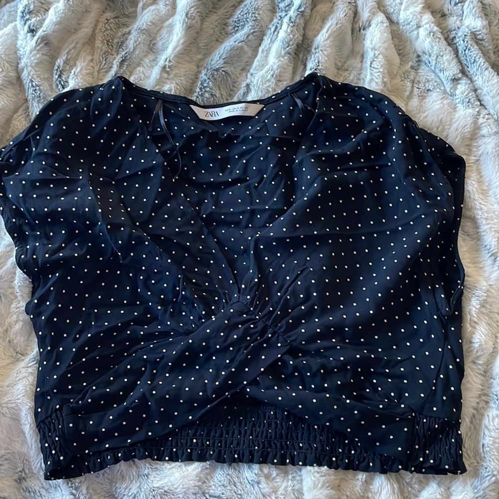 Polka Dot Zara Crop, Size S